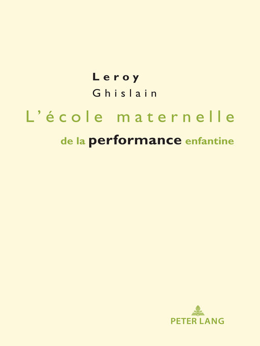 Title details for L'école maternelle de la performance enfantine by Ghislain Leroy - Available